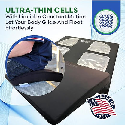 ERGO21 LiquiCell Sports Cushion - 3.5 Inch Thick Seat Pad for Tailbone, Hip & Lower Back Pain Relief - Ergonomic Comfort for Car, Office, Stadium & Wheelchairs- Better Than Gel, Foam or Air