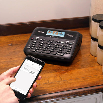 Brother P-Touch PT- D610BTVP Business Professional Connected Label Maker | Connect and Create via Bluetooth® on TZe Label Tapes up to ~1 inch,White