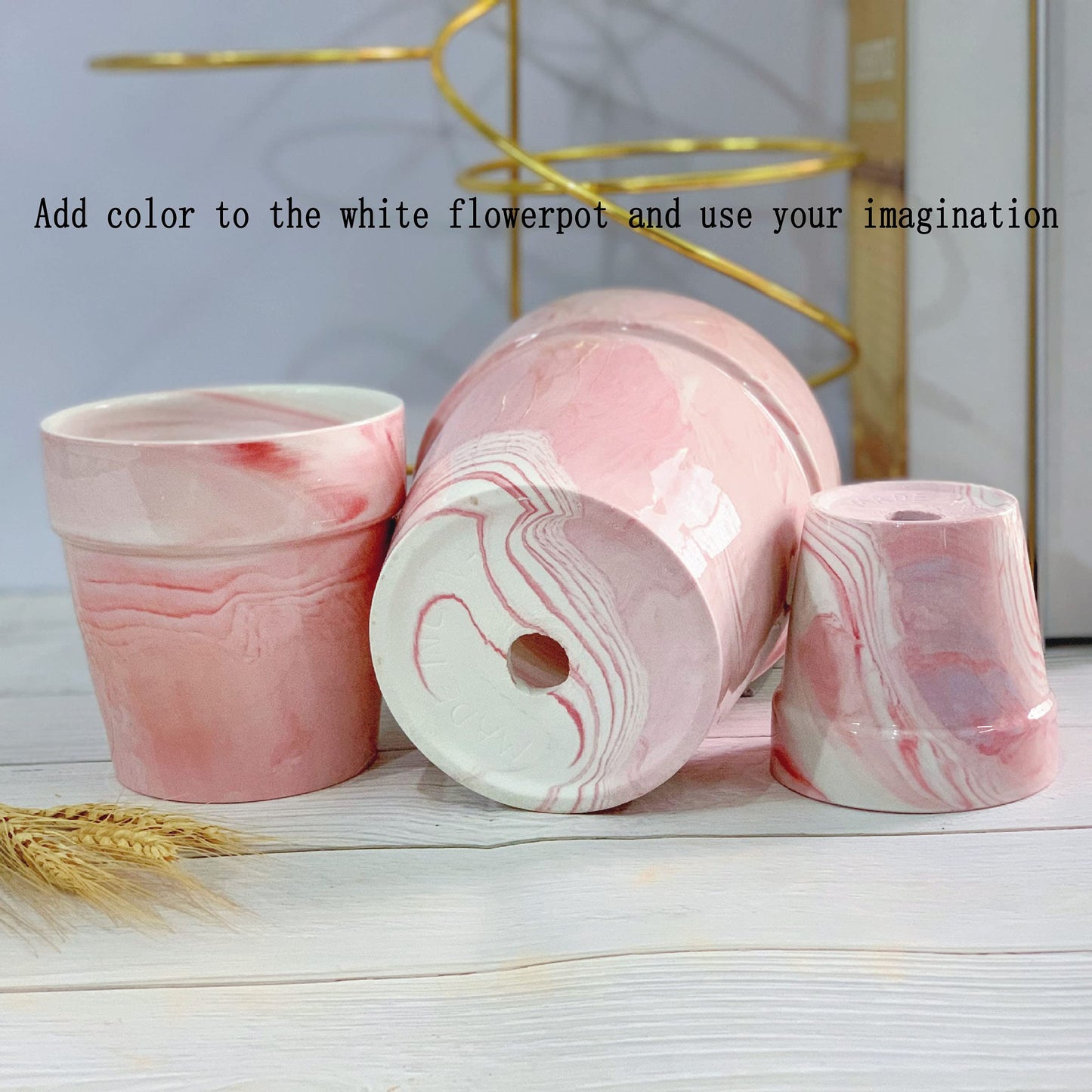 XXYXXY 2.95 inch Clay pots mini Craft Nursery Cactus pots Permeable Succulent Pottery pots DIY Home Office Desktop Window sill Decoration Wedding-White (20)