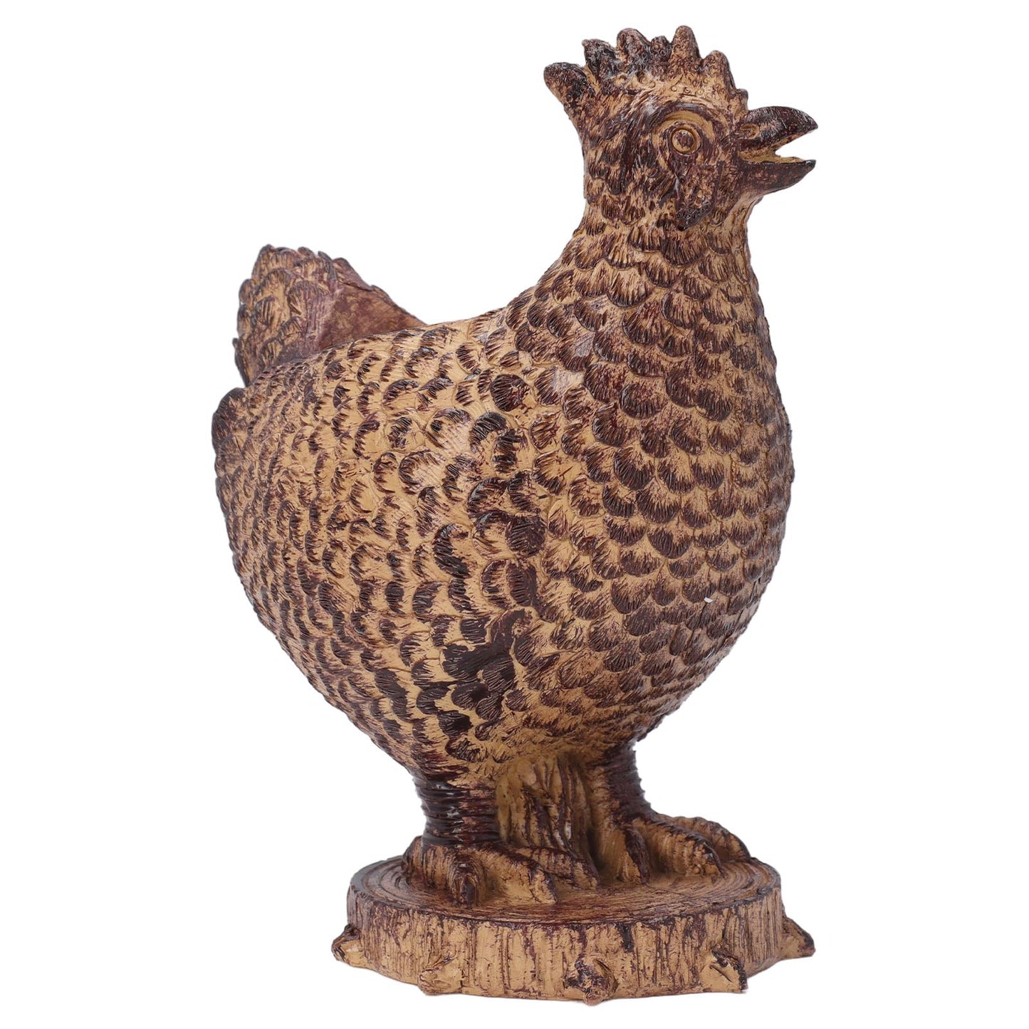 Srliya Desktop Resin Chicken Shaped Pot Cute Innovative Drainage Design Lightweight Resin Chicken Planter for Outdoor Garden Courtyard