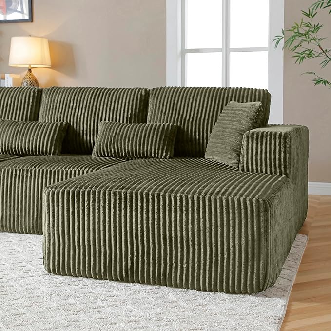 110" Cloud Sectional Couch, Modular Sectional Sofa