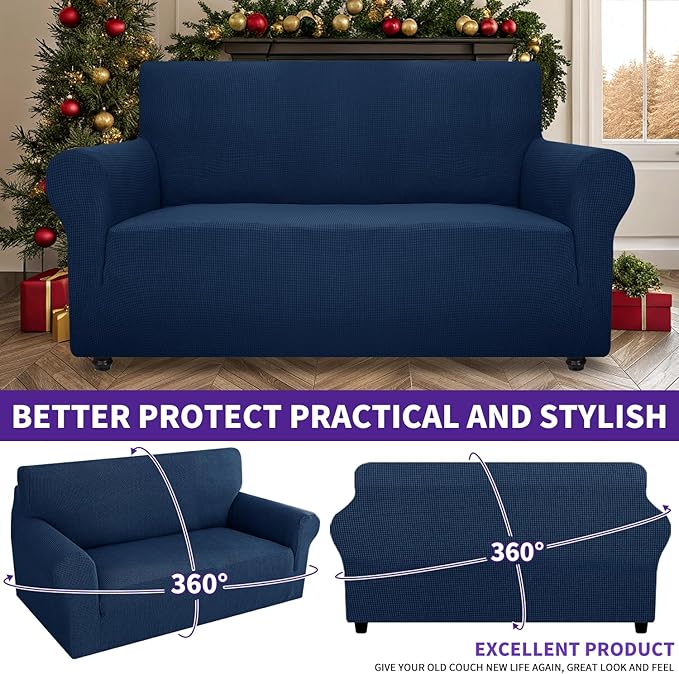 ZNSAYOTX Super Stretch Couch Cover Love Seat Sofa Covers