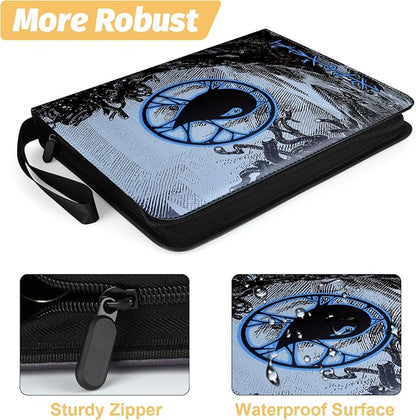 9 Pocket Card Binder, 720 Double Sided Pocket Trading Card Binder, Premium PU Card Collector Album,Card Folder for MTG/YGO/PTCG/Game Cards(Blue)
