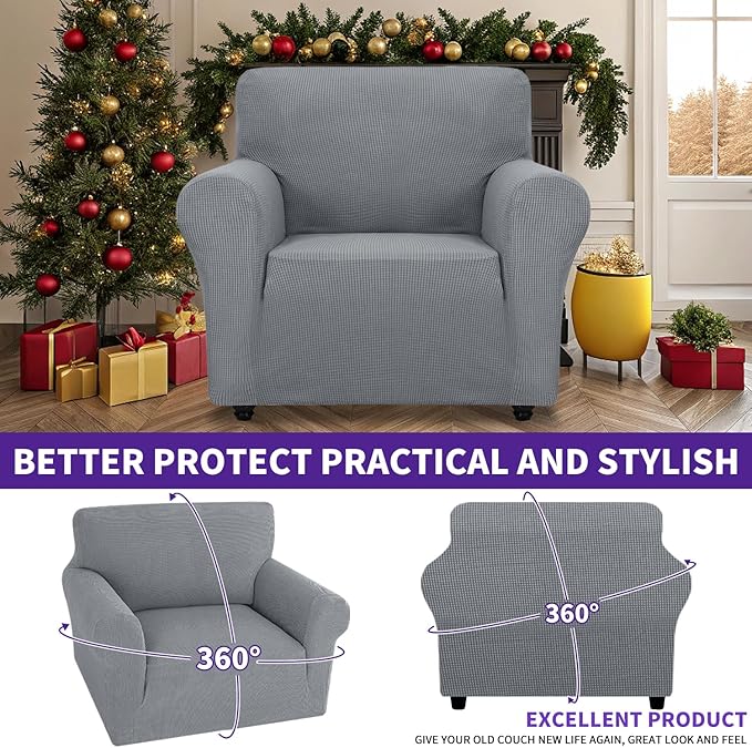 ZNSAYOTX Super Stretch Chair Slipcover Universal Sofa Chair Covers