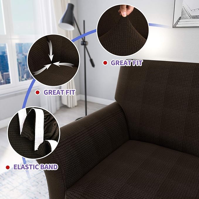ZNSAYOTX 2 Piece Chair Covers for Living Room