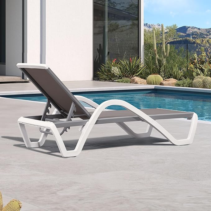PURPLE LEAF Patio Chaise Lounge Chair
