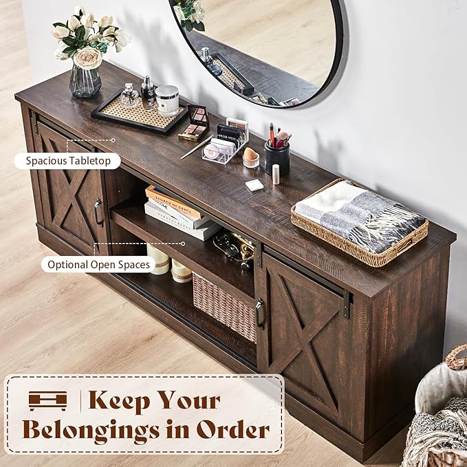 AMERLIFE 66" Farmhouse TV Stand