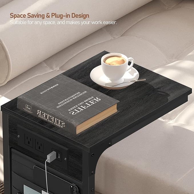 TUTOTAK C Shaped End Table