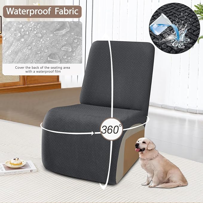 ALIECOM 100% Waterproof Recliner Sectional Couch Covers L Shape Stretch Corner
