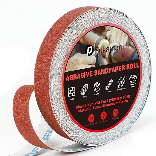 Emery Cloth Roll, 120 Grit Sandpaper Roll, Wet and Dry Emory Cloths