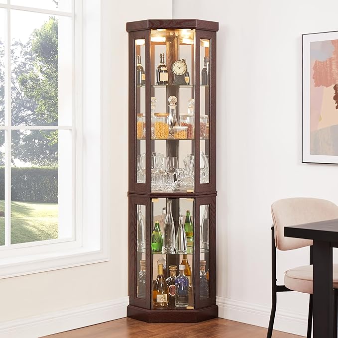 Glass Corner Display Cabinet