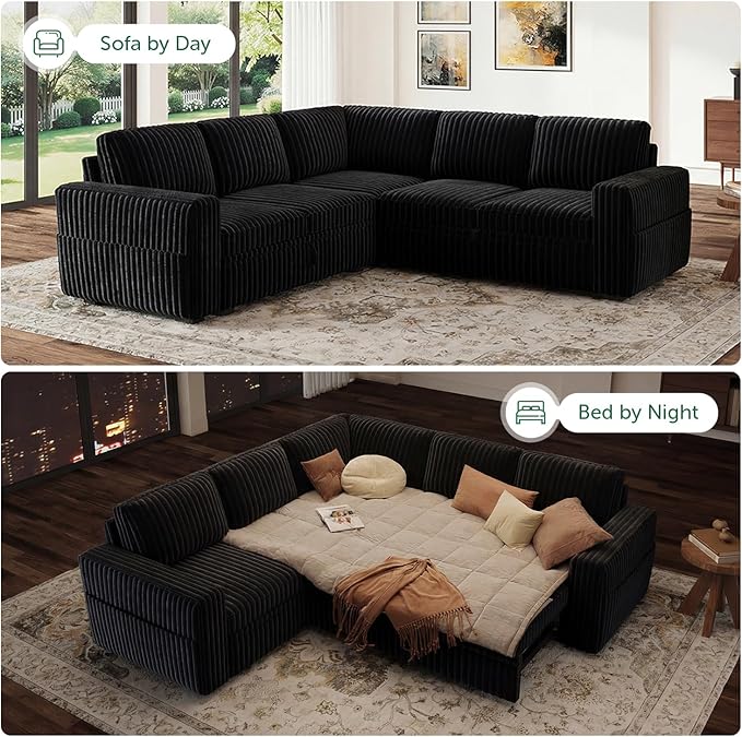 HONBAY Modular Sectional Sleeper Sofa