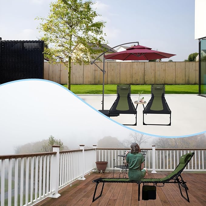 Oversized Padded Outdoor Folding Lounge Chair