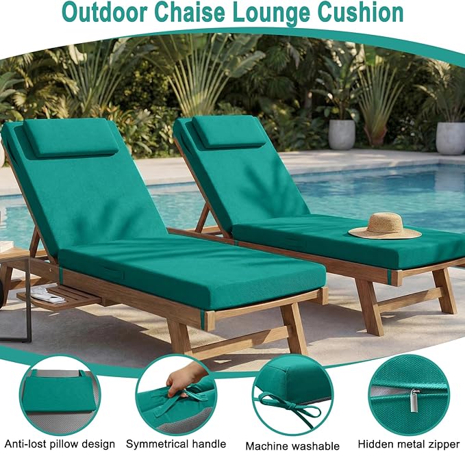 Outdoor Lounge Chair mat, 72 inches x 21 inches, Waterproof Chaise Lounge