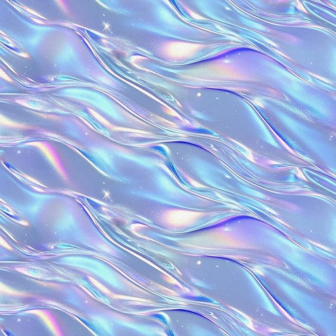 HOMETITUTE Shimmering Lilac Blue Wave Pattern Wallpaper Peel and Stick Contact