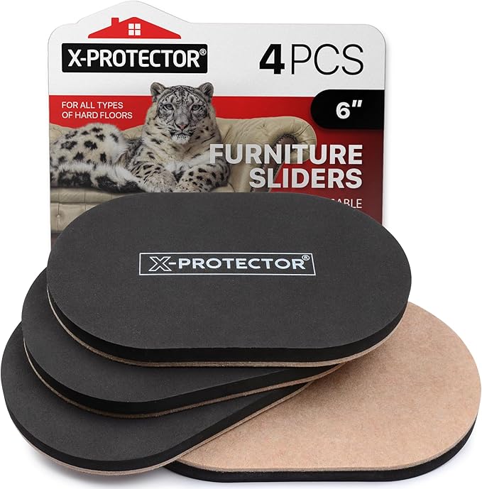 X-Protector Felt Furniture Sliders Hardwood Floors