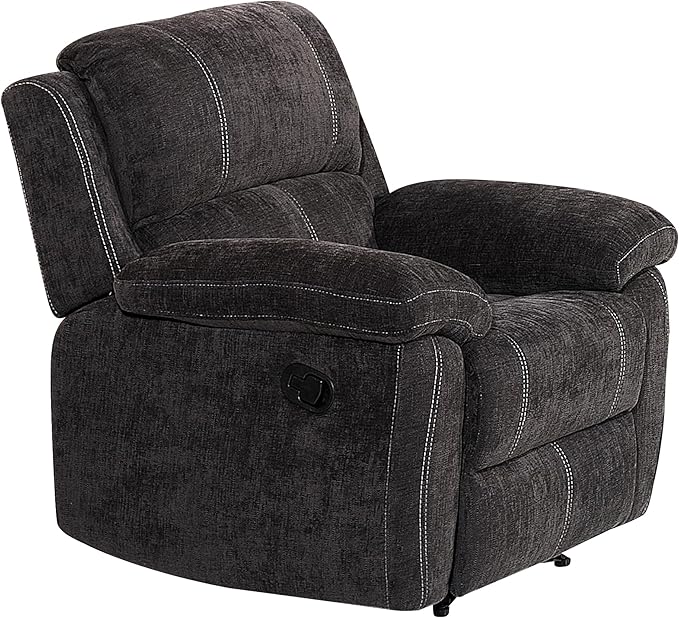 Betsy Furniture Modern Fabric Recliner Sofa Set, Loveseat w/Console, Recliner