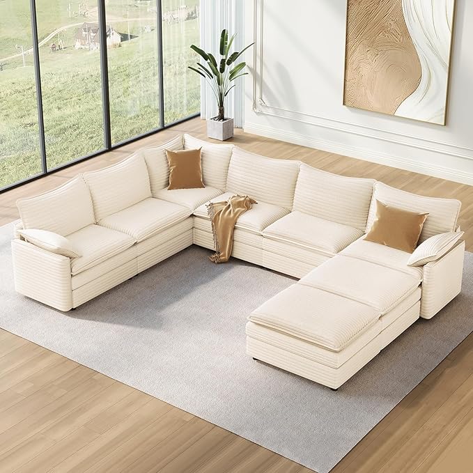 Vesgantti Large Modular Sectional Sofa, Big Comfy Cloud Couch