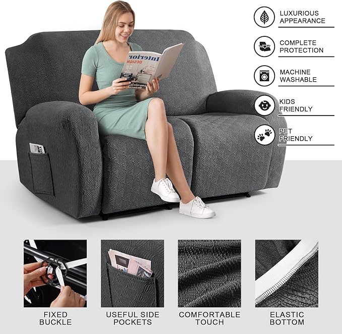 Timeles Extra Wide Recliner Loveseat Covers Oversized Reclining Couch Covers
