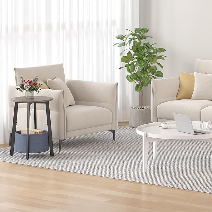 sthmec Small Round Side End Table