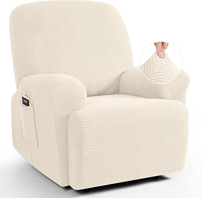 TAOCOCO Recliner Cover 4-Pieces, Recliner Stretch Sofa Slipcover, Recliner