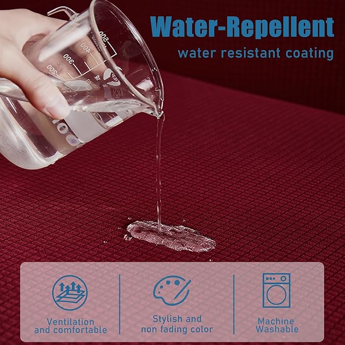 Water Repellent Couch Cushion Cover 3 Pieces Sofa Seat Cushion Covers, Stretch