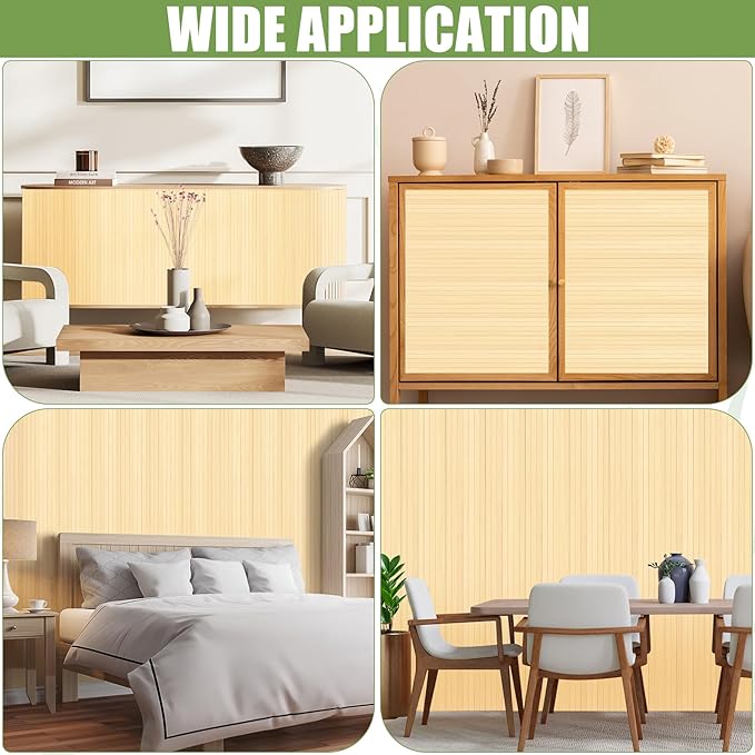 Bamboo Wall Panel for Interior Wall Decor, Renewable Pole Wrap Wainscoting Roll
