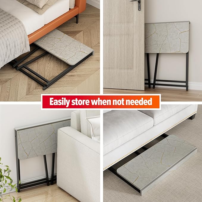 WOHOMO Small Foldable Computer Desk Writing Study Desk Easy Assembly