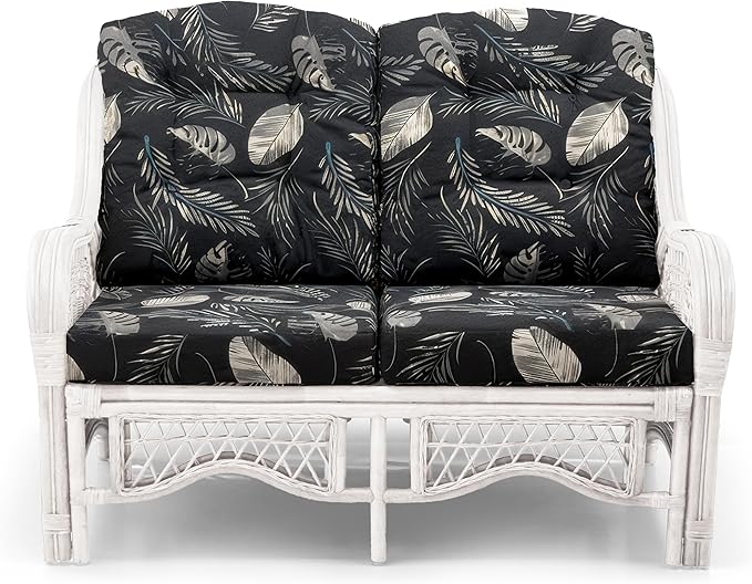 Malibu Lounge Loveseat Sofa Natural Rattan Wicker Handmade Design