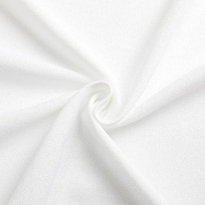 Tollpiz Linen Curtains Living Room Rod Pocket Semi Sheer Curtain Burlap Light Filtering Thick Linen Drapes for Bedroom, 38 x 63 inches Long, White, Set of 2 Panels