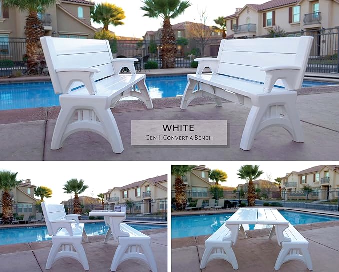Convert-a-Bench 2-in-1 Outdoor Bench & Picnic Table