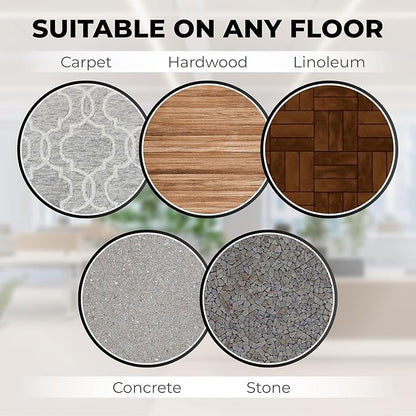 Door Stoppers for Bottom of Door Premium Floor Rubber Door Stop Wedge Made in USA Heavy Duty Honeycomb Design for Carpet, Tile, Ideal for Home, School, Commercial,Red 4 Pack