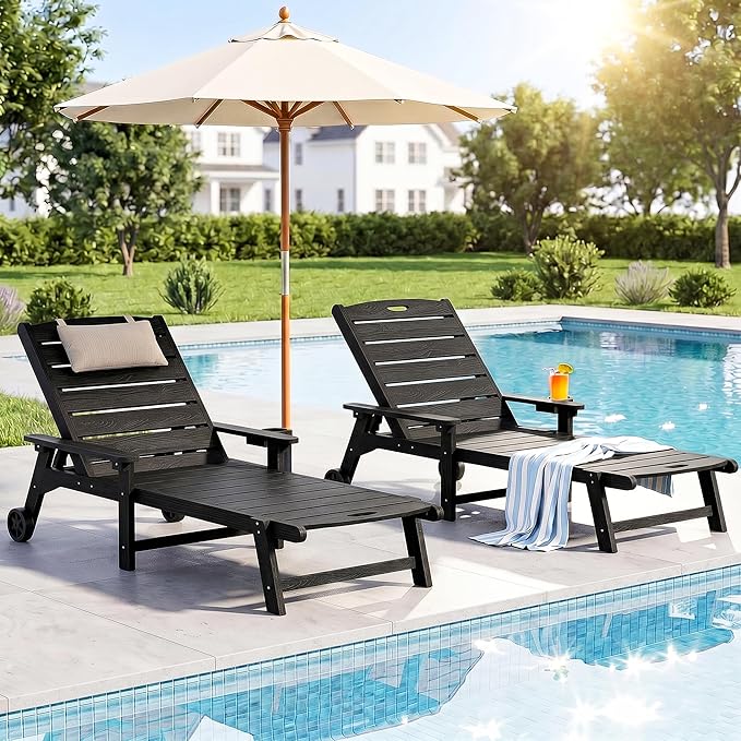 Outdoor Lounge Chair Set of 4