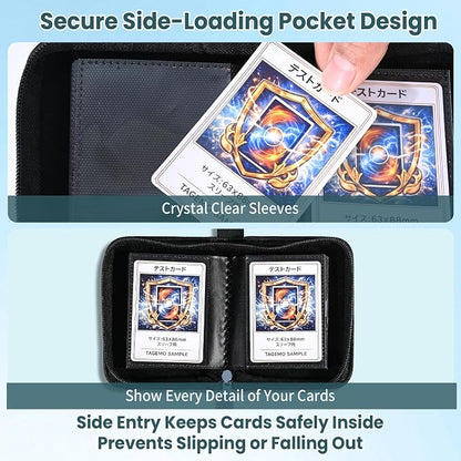 Mini Trading Card Binder Album, 1 Pocket Card Binder with 20 Double-Sided Pages 40 Pockets, Side Loading Small Card Binder for Trading Cards, Single Card Holder Book for Collectors and Kids