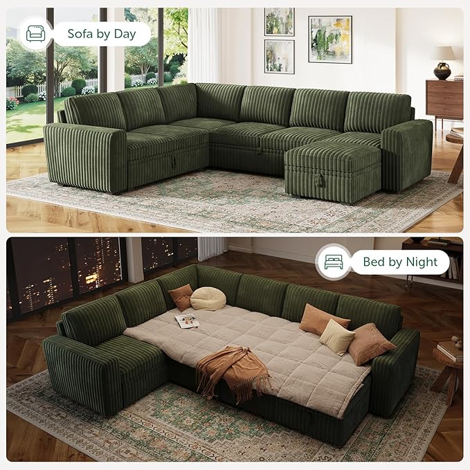 HONBAY Modular Sectional Sleeper Sofa