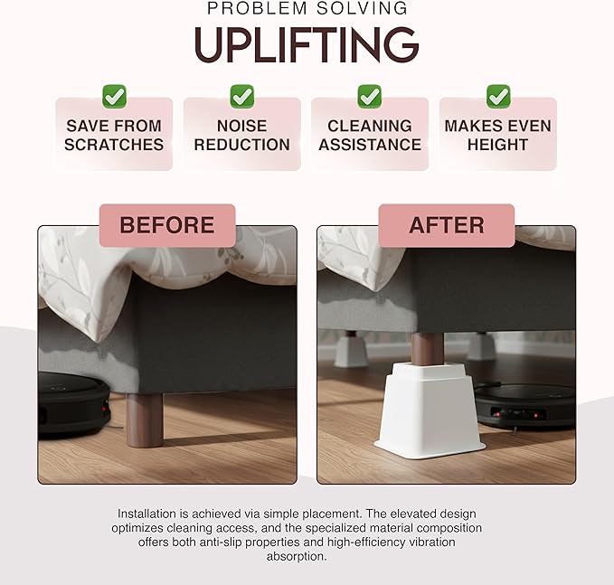 Utopia Bedding Bed Riser, 3 & 5 Inches Adjustable Furniture Risers