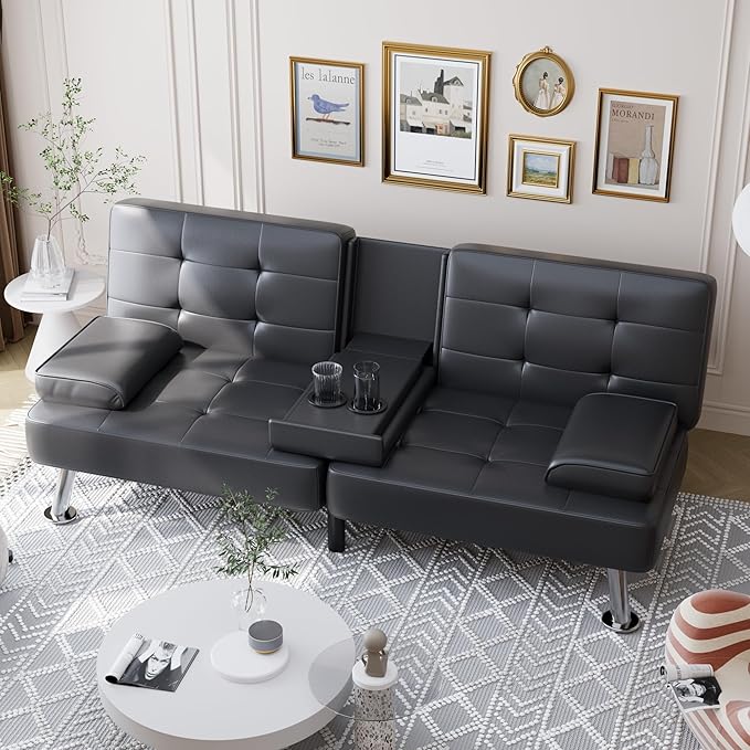 Shahoo Convertible Folding Futon Sofa Bed Sleeper Couch