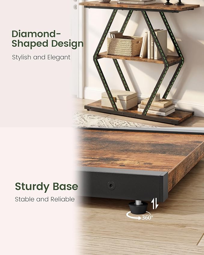 CHOEZON 3-Tier Console Table, Entryway Table, Sofa Table