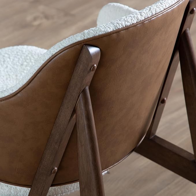 Furniture of America Callum 2-Piece Mid-Century Modern Solid Wood Brown