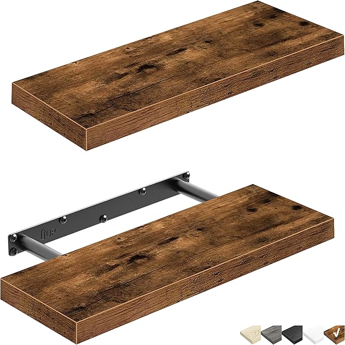 QEEIG Floating Shelves for Wall Bathroom Shelf Bedroom Kitchen Living Room