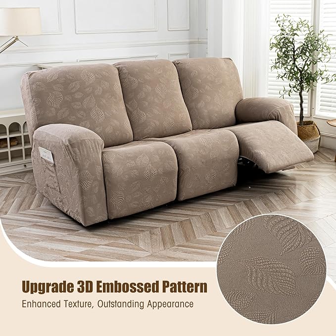 Gennia Recliner Sofa Covers 5 Pieces, Waterproof Sectional Couch Cover Stretch