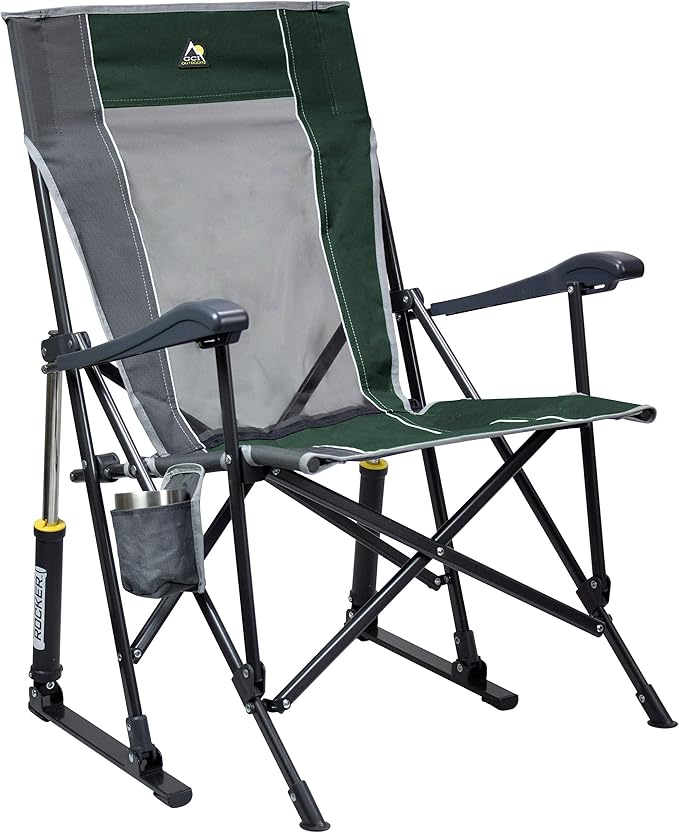 GCI Outdoor Roadtrip Rocker Camping Chair | Portable, Folding Rocking Chair