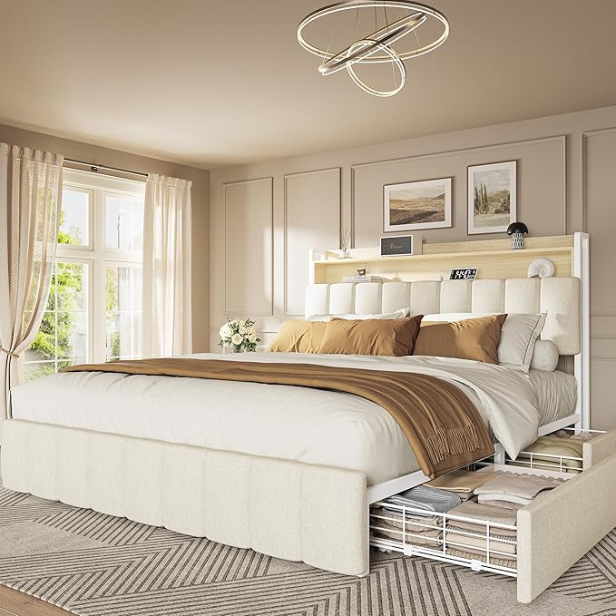 PRAISUN Bed Frame Queen Size