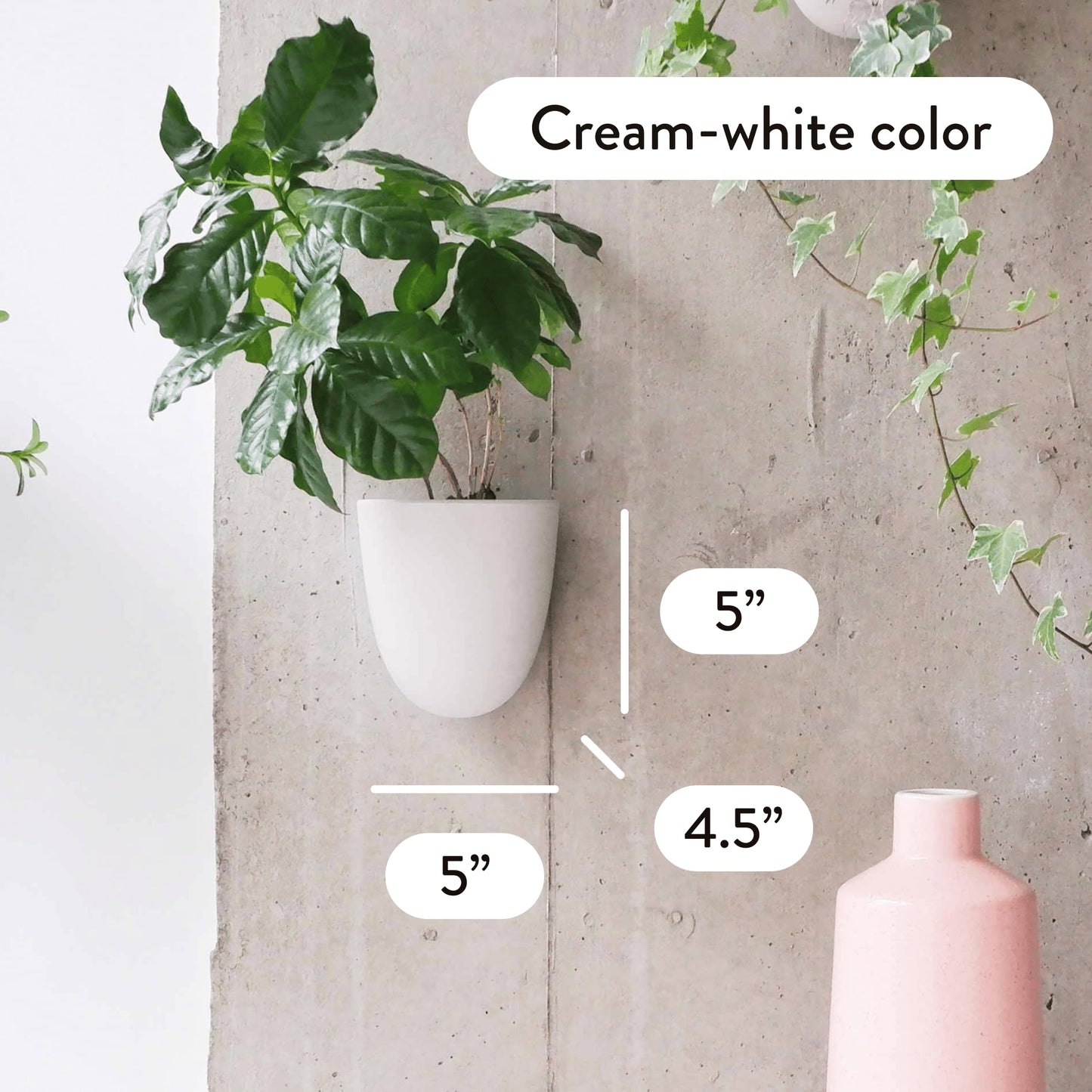 Make Good PlantPod Luxe - Self-Watering Wall Planters (Set of 6) - Easy to Water and Install - Lightweight - Design Your Own Vertical Garden - Wall Planters for Indoor Plants