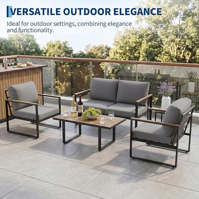 GarveeLife 4 Piece Outdoor Patio Furniture Set