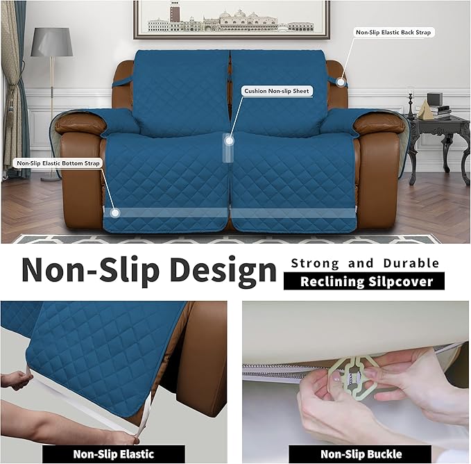 Easy-Going Loveseat Recliner Cover, Reversible Couch Cover