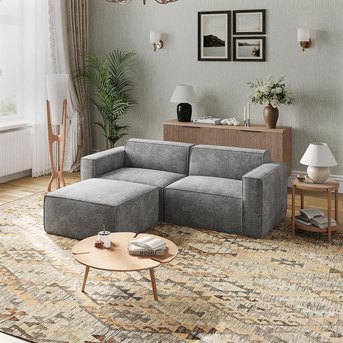 Novilla 84.3" Modular Sectional Sofa, No Assembly Cloud Sectional Couch