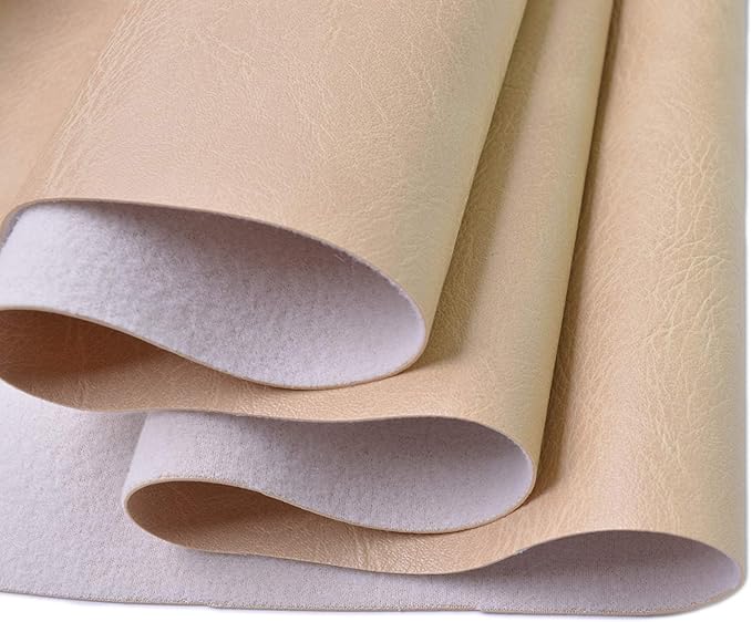 Wento Thick 2 Yard Faux Leather Fabric Soft Skin Grain PU Leather Fabric
