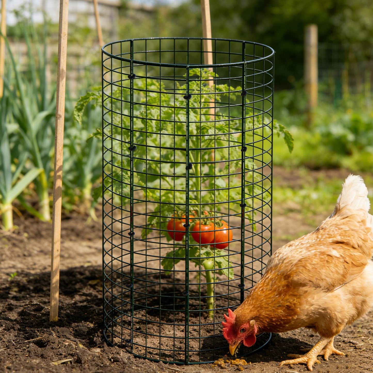 WAKCCIL 18 pcs 24"x 12" Large Plant Protectors from Animals,6 Pack Wire Cloche Cages to Keep Animal Out, Plants Cage Chicken Wire Cloche Protect Garden,Shrubs and Vegetables Protector