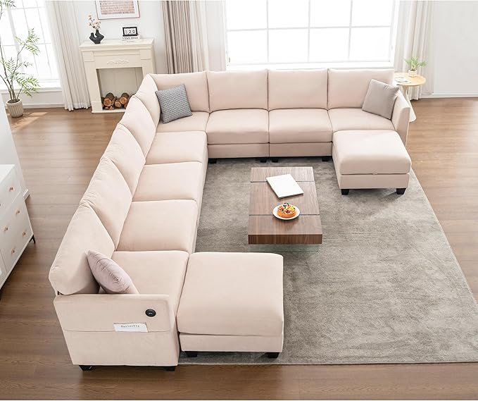 150.4" Large Sectional Couches for Living Room, 8 Seater L Shaped Modular